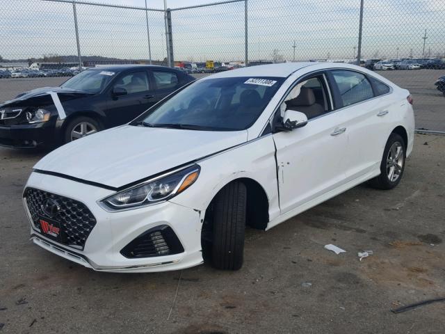 5NPE34AF5KH730144 - 2019 HYUNDAI SONATA SPO WHITE photo 2