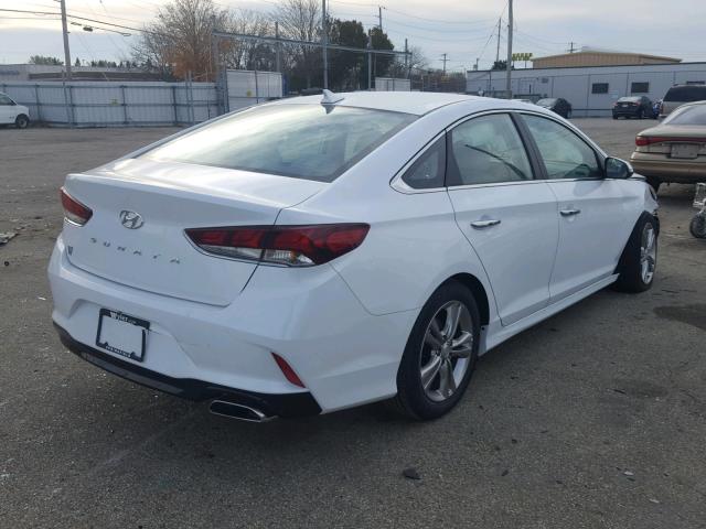 5NPE34AF5KH730144 - 2019 HYUNDAI SONATA SPO WHITE photo 4