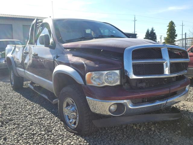 3D7KU28C63G845707 - 2003 DODGE RAM 2500 S MAROON photo 1