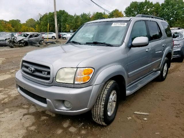 5TDBT44A64S215346 - 2004 TOYOTA SEQUOIA SR SILVER photo 2