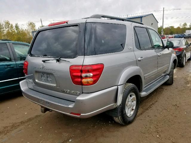 5TDBT44A64S215346 - 2004 TOYOTA SEQUOIA SR SILVER photo 4