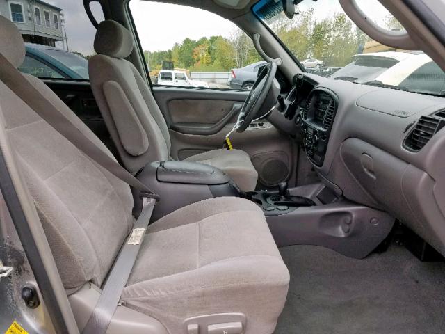 5TDBT44A64S215346 - 2004 TOYOTA SEQUOIA SR SILVER photo 5