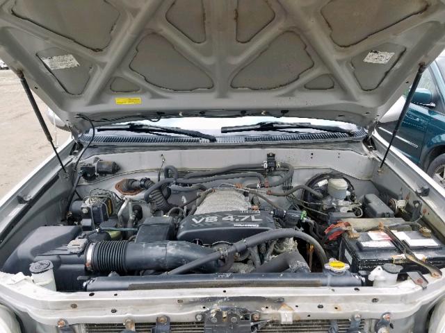 5TDBT44A64S215346 - 2004 TOYOTA SEQUOIA SR SILVER photo 7