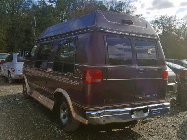 2B6HB11Y1YK163035 - 2000 DODGE RAM VAN B1 MAROON photo 3