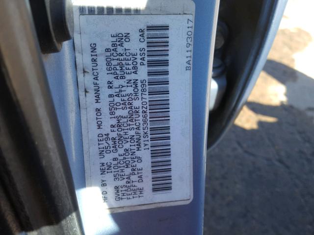 1Y1SK5366RZ077895 - 1994 GEO PRIZM BASE BLUE photo 10