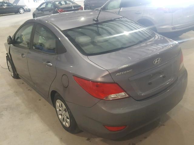 KMHCT4AE6GU076150 - 2016 HYUNDAI ACCENT SE GRAY photo 3