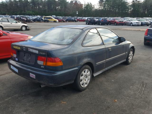 1HGEJ6228WL067605 - 1998 HONDA CIVIC DX BLUE photo 4