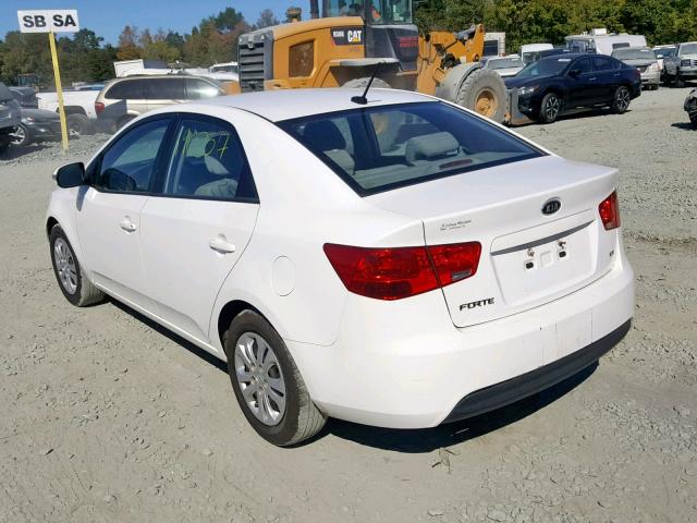 KNAFU4A21A5080514 - 2010 KIA FORTE EX WHITE photo 3