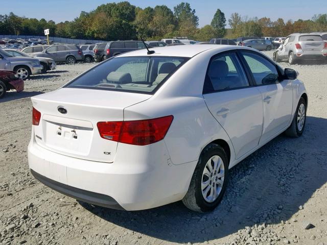 KNAFU4A21A5080514 - 2010 KIA FORTE EX WHITE photo 4