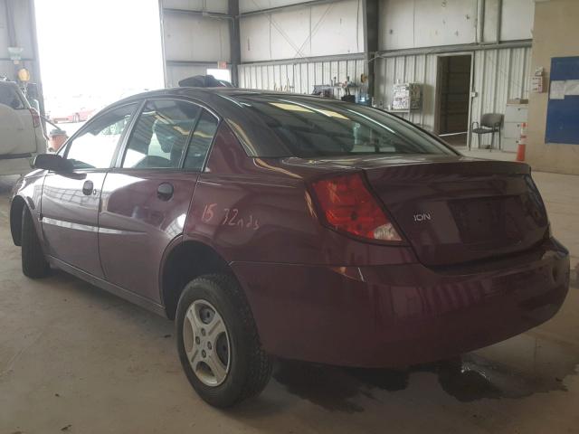 1G8AG52F13Z174006 - 2003 SATURN ION LEVEL MAROON photo 3