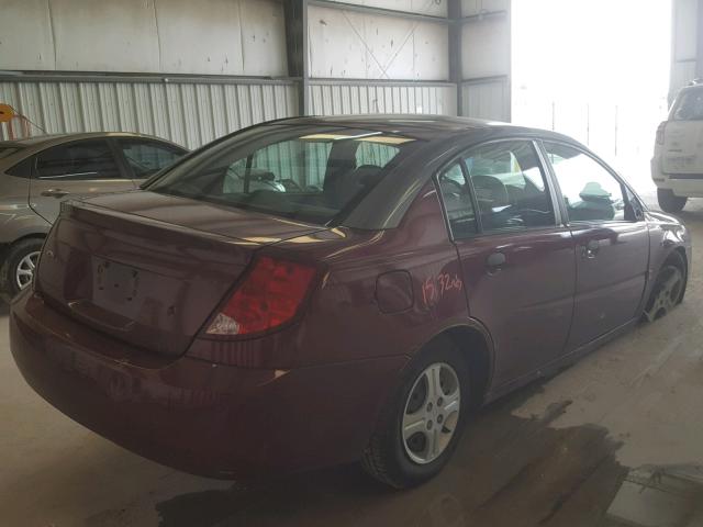 1G8AG52F13Z174006 - 2003 SATURN ION LEVEL MAROON photo 4