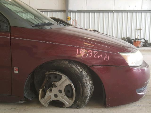 1G8AG52F13Z174006 - 2003 SATURN ION LEVEL MAROON photo 9