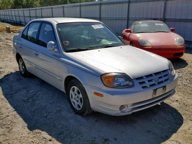 KMHCG45CX4U520090 - 2004 HYUNDAI ACCENT GL SILVER photo 1