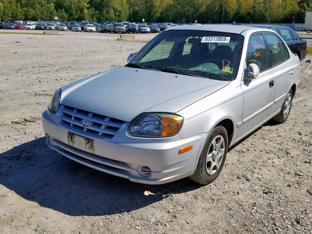 KMHCG45CX4U520090 - 2004 HYUNDAI ACCENT GL SILVER photo 2