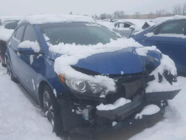 KNAFZ4A8XE5019027 - 2014 KIA FORTE EX BLUE photo 1