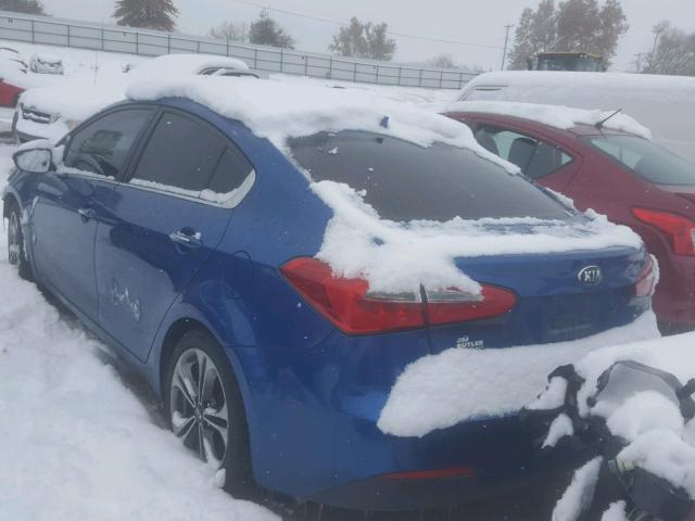 KNAFZ4A8XE5019027 - 2014 KIA FORTE EX BLUE photo 3