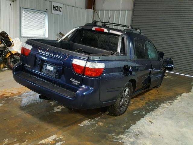 4S4BT63C555103509 - 2005 SUBARU BAJA TURBO BLUE photo 4