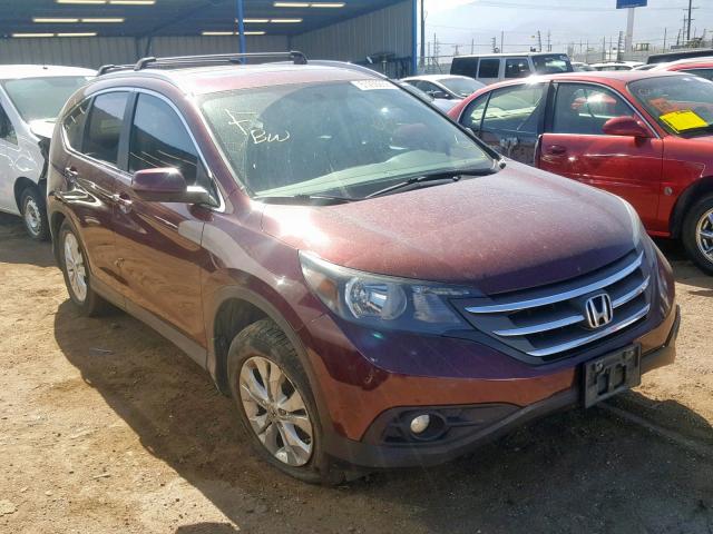 5J6RM4H70CL053332 - 2012 HONDA CR-V EXL BURGUNDY photo 1