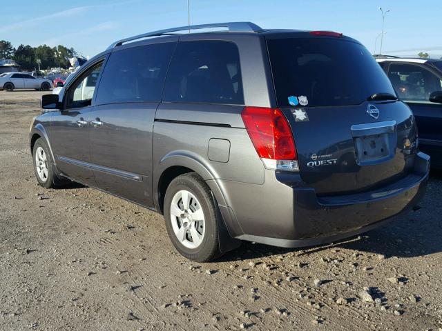 5N1BV28U47N107171 - 2007 NISSAN QUEST S GRAY photo 3