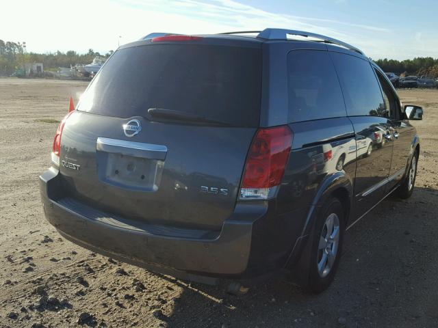 5N1BV28U47N107171 - 2007 NISSAN QUEST S GRAY photo 4