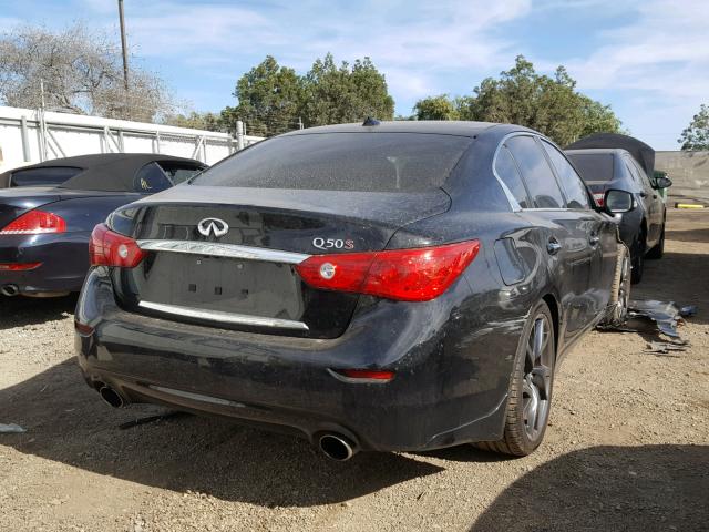 JN1BV7AP1FM350059 - 2015 INFINITI Q50 BASE BLACK photo 4