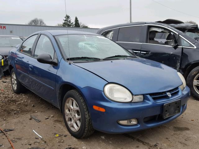 1B3ES56C82D659763 - 2002 DODGE NEON ES BLUE photo 1