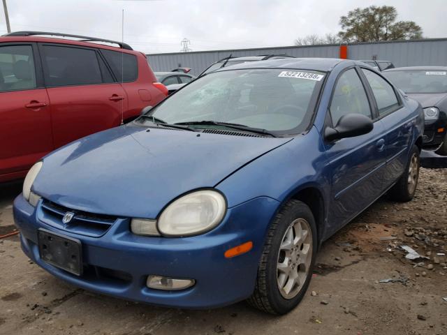 1B3ES56C82D659763 - 2002 DODGE NEON ES BLUE photo 2