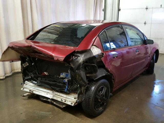 1G8AF52F05Z116376 - 2005 SATURN ION LEVEL MAROON photo 4