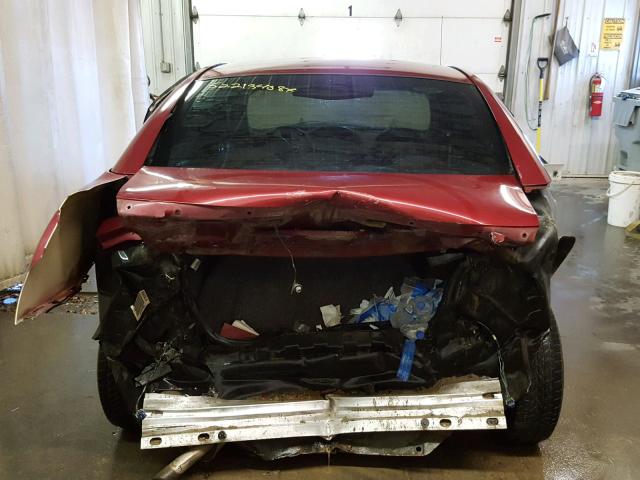 1G8AF52F05Z116376 - 2005 SATURN ION LEVEL MAROON photo 9