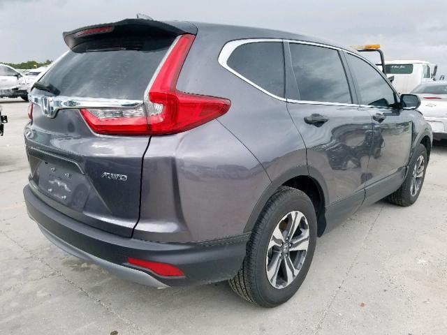 2HKRW6H34JH220821 - 2018 HONDA CR-V LX CHARCOAL photo 4