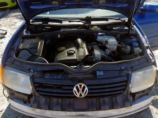 WVWMA63BXWE181635 - 1998 VOLKSWAGEN PASSAT GLS BLUE photo 7