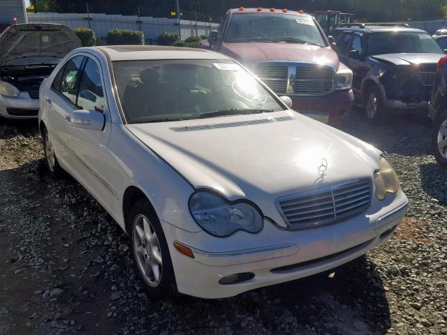 WDBRF61J03F307782 - 2003 MERCEDES-BENZ C 240 WHITE photo 1