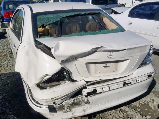 WDBRF61J03F307782 - 2003 MERCEDES-BENZ C 240 WHITE photo 9