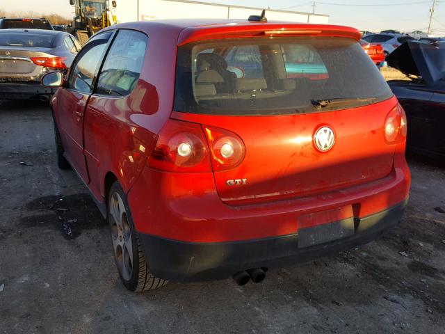 WVWFV71K56W078431 - 2006 VOLKSWAGEN NEW GTI RED photo 3