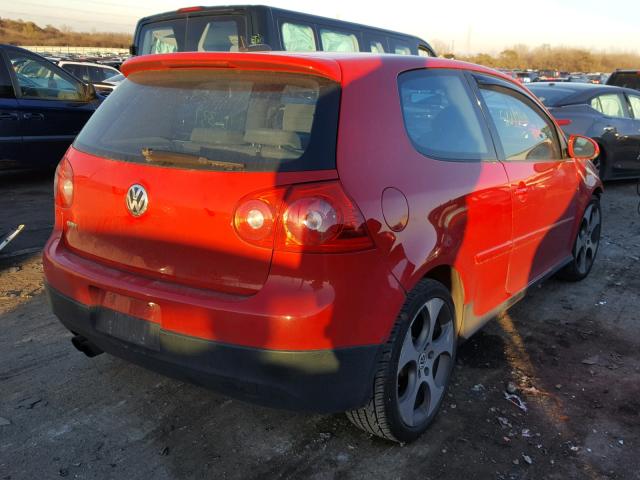 WVWFV71K56W078431 - 2006 VOLKSWAGEN NEW GTI RED photo 4
