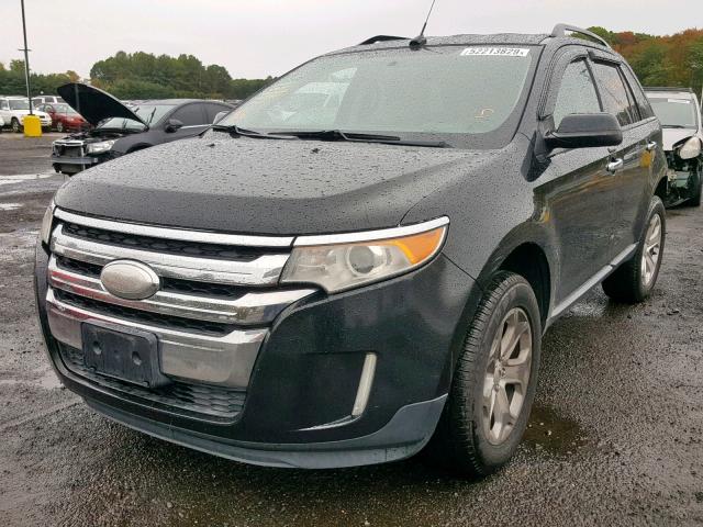 2FMDK4JC5BBB45981 - 2011 FORD EDGE SEL BLACK photo 2