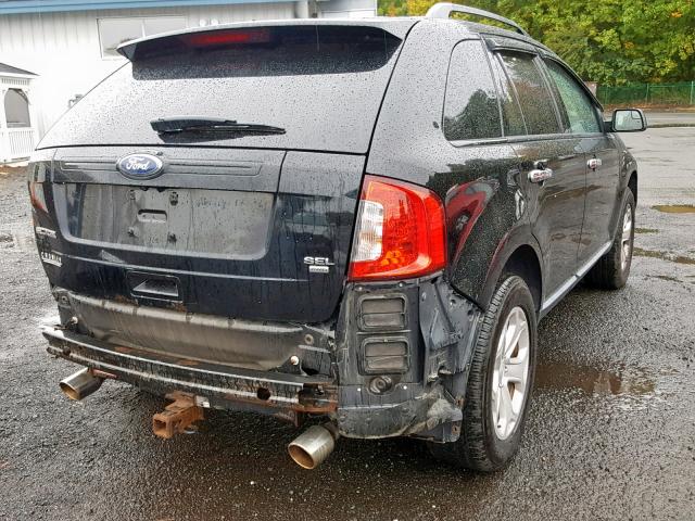 2FMDK4JC5BBB45981 - 2011 FORD EDGE SEL BLACK photo 4