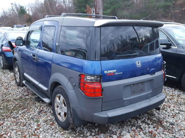 5J6YH28544L005093 - 2004 HONDA ELEMENT EX BLUE photo 3