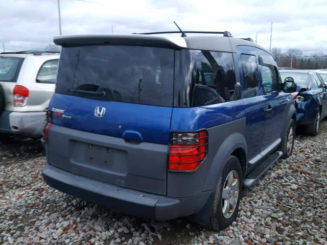 5J6YH28544L005093 - 2004 HONDA ELEMENT EX BLUE photo 4