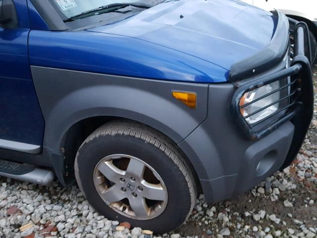 5J6YH28544L005093 - 2004 HONDA ELEMENT EX BLUE photo 9