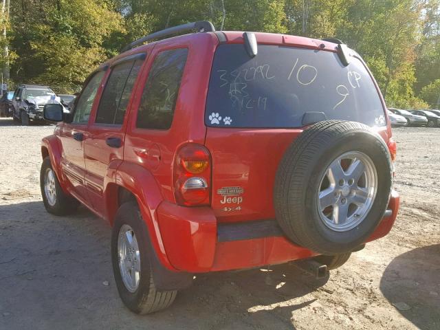 1J4GL58K34W299022 - 2004 JEEP LIBERTY LI RED photo 3