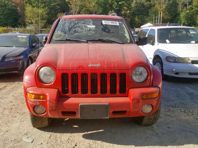 1J4GL58K34W299022 - 2004 JEEP LIBERTY LI RED photo 9