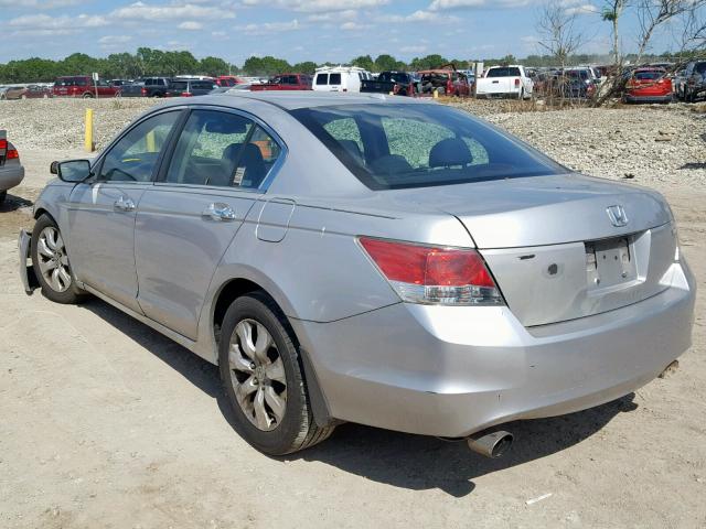 1HGCP36828A080240 - 2008 HONDA ACCORD EXL SILVER photo 3