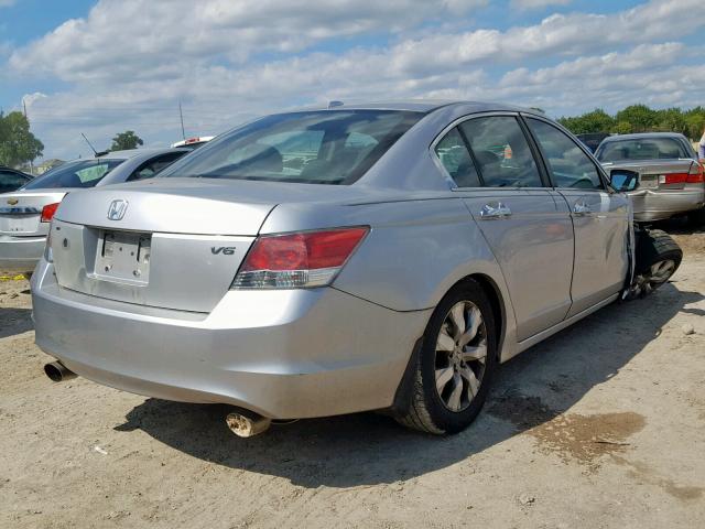 1HGCP36828A080240 - 2008 HONDA ACCORD EXL SILVER photo 4