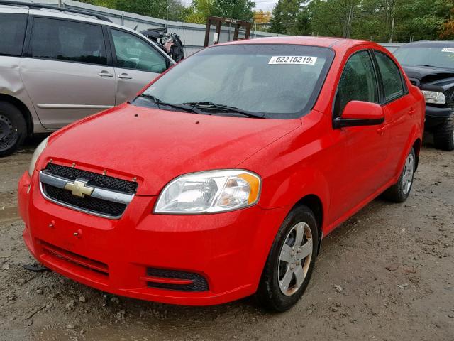 KL1TD5DE9AB076320 - 2010 CHEVROLET AVEO LS RED photo 2