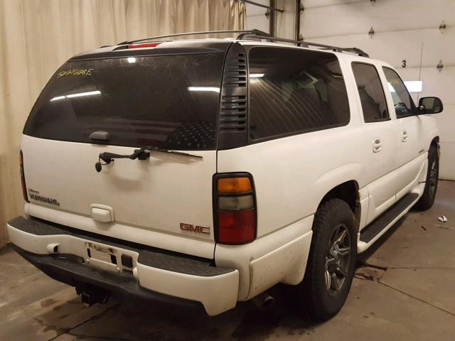 1GKFK66U65J245764 - 2005 GMC YUKON XL D WHITE photo 4