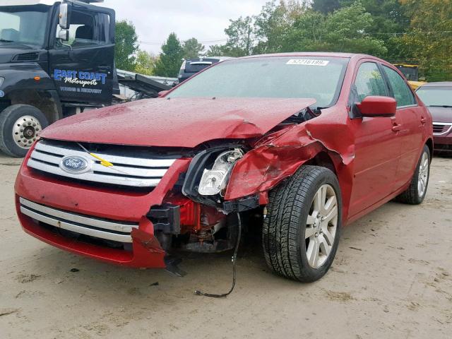 3FAHP08108R207730 - 2008 FORD FUSION SEL RED photo 2