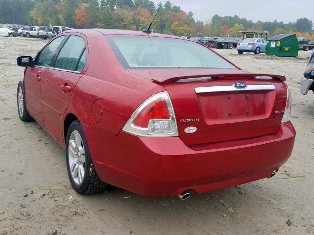 3FAHP08108R207730 - 2008 FORD FUSION SEL RED photo 3
