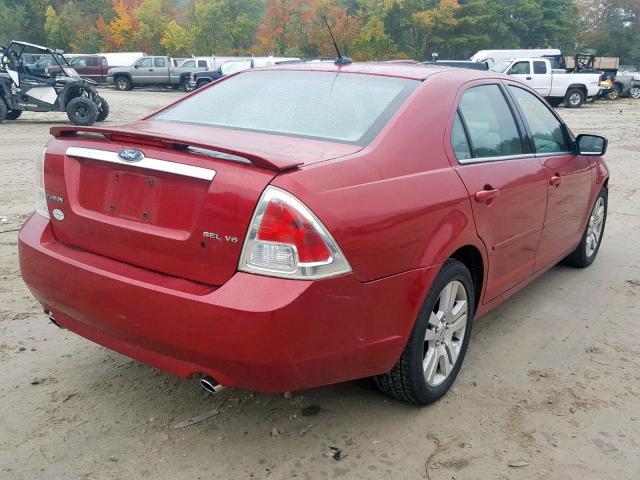 3FAHP08108R207730 - 2008 FORD FUSION SEL RED photo 4