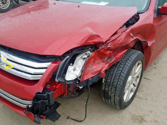 3FAHP08108R207730 - 2008 FORD FUSION SEL RED photo 9